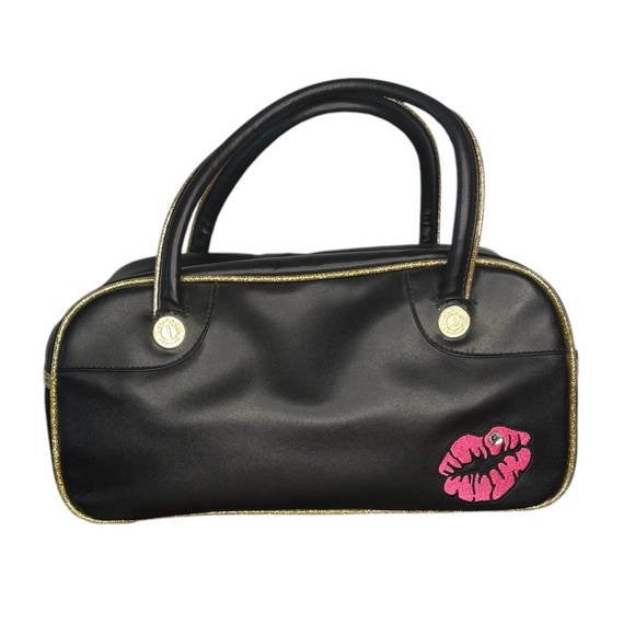 Betsey Johnson air travel handbag  black/pink with Vintage Design - Picture 9 of 13